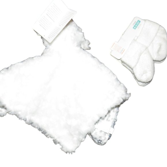 CARTER'S Just One You Baby Security Blanket White Lamb Sheep Plush Lovey Stars - Picture 7 of 8